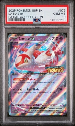 PSA 10 LATIAS EX #076 STAMPED SURGING SPARKS EXCLUSIVE 2025 POKEMON SSP LATIAS