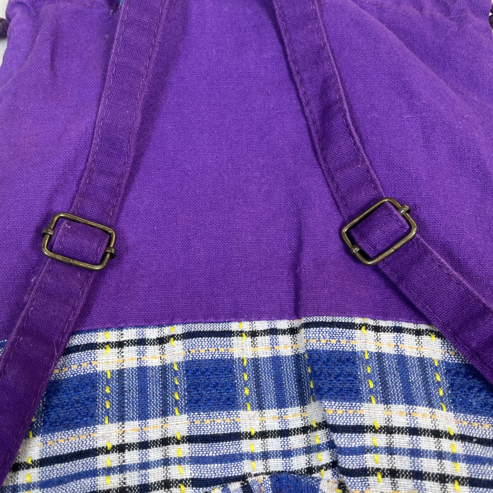 Handmade Patchwork Colorful Cat Drawstring Backpa… - image 3