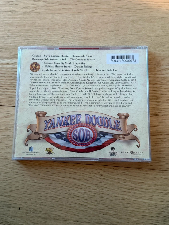 BOB & BRIAN - YANKEE DOODLE S.O.B. CD Comedy 102.9 The Hog Mornings Brand New - Image 2 of 2