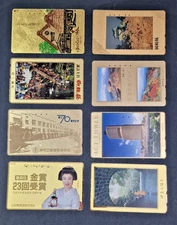 8 vintage collectable Japanese telephone Cards.