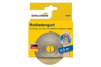 SCHELLENBERG Rollladengurt Maxi Beige Breite 23 mm Länge 4,5m/6m/12m Gurtband