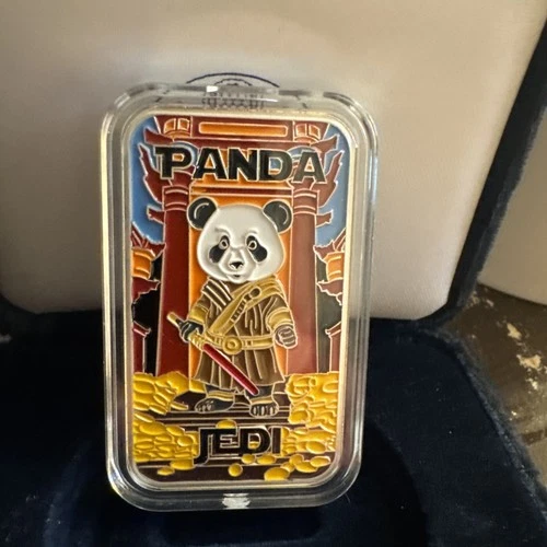 2 - Panda Jedi 1 oz. .999 Silver  Bar w/COA Fantasy Mind Bullion Rare 250 Minted