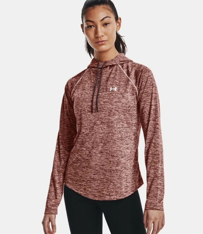 UNDER ARMOUR WOMEN UA VELOCITY WORDMARK HOODIE SHIRT RED#1362868-NWT