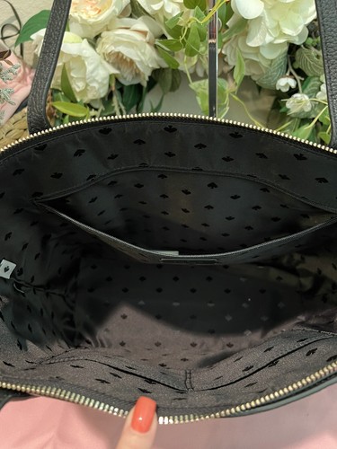 Kate Spade New York Pebble Leather HARLOW Tote Shoulder Bag-Black - Picture 10 of 11