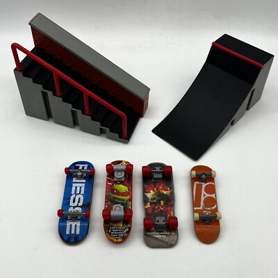 Tech Deck Fingerboard Lot Ramp Railing Skateboards TMNT Finesse