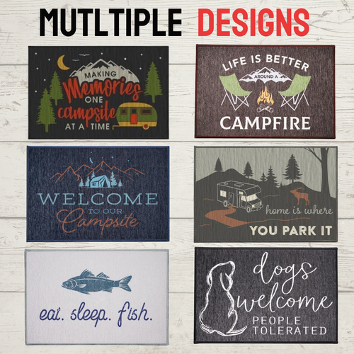 Washable Indoor/Outdoor Door Mat 18"x27" For RV, Camper, Trailer & Home Entry 5 thumbnail image