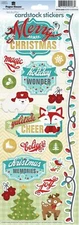 Paper House Productions Sticky Pix MERRY CHRISTMAS Cardstock Stickers - 18 pcs
