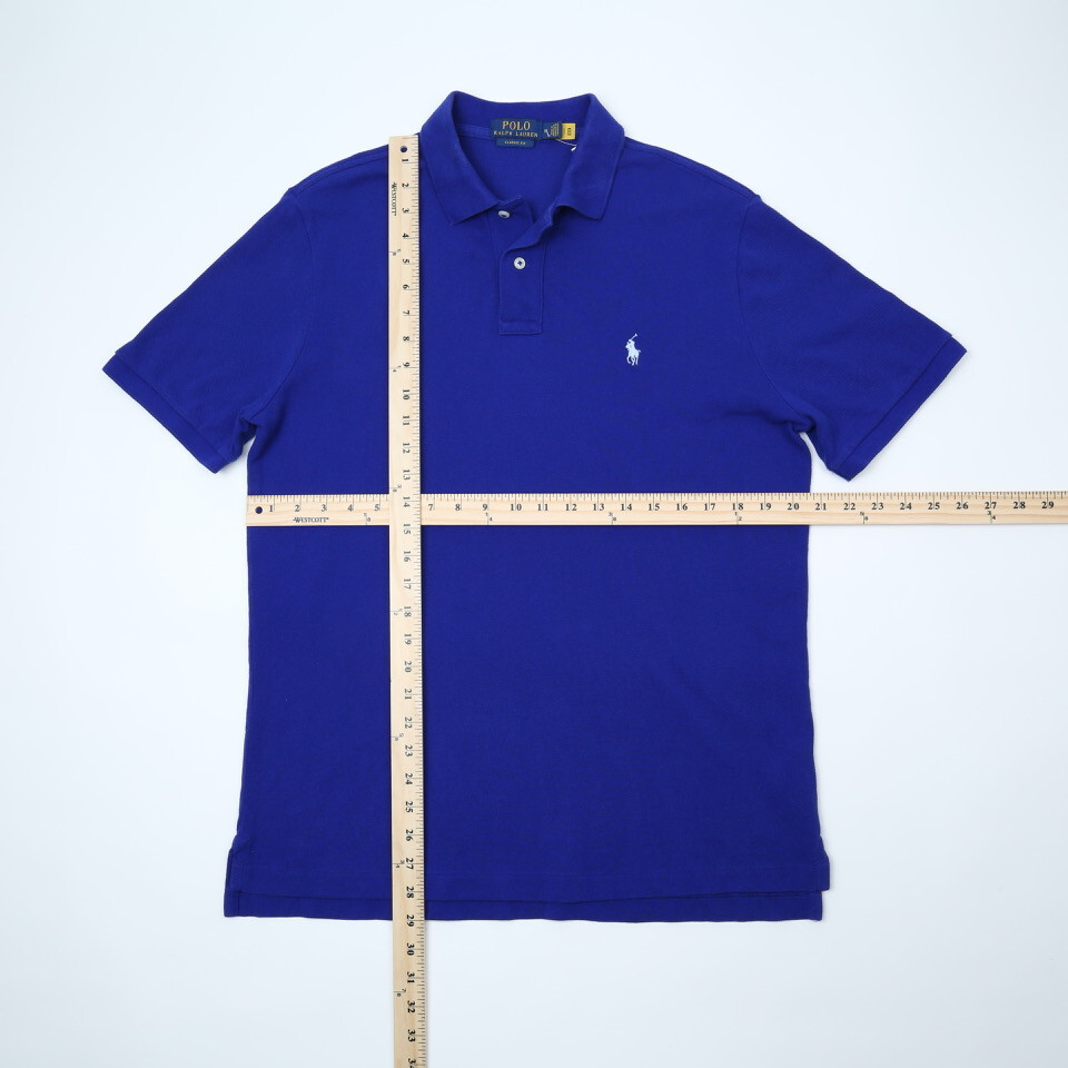 ★★POLO RALPH LAUREN★★ Slim fit mesh polo shirt blue MNPO Polo Ralph Lauren Men Slim fit Short Sleeve Polo Shirt XXL