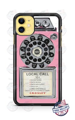 Vintage 1950's Pay Phone Pink Phone Case For iPhone 11Pro Samsung LG Google