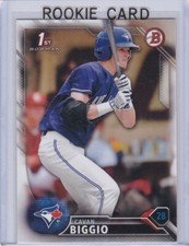CAVAN BIGGIO ROOKIE CARD Toronto Blue Jays Baseball 2017 Bowman 1st RC Baseball 