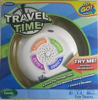 TRAVEL TIME - A Trivia Trip Through Time - TO Go Games - Mattel