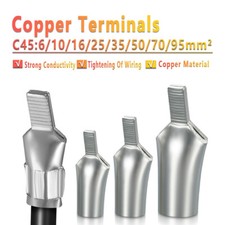 Copper Tube Terminals Terminal Battery Welding Ring Crimp C45 Cable Lugs 6 95mm