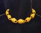 VTG Rare Signed Faberge Chunky Gold Tone Choker Style Costume Jewelry Necklace