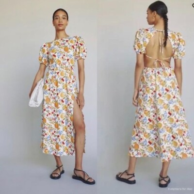 Reformation Anneliese Linen Dress Size 2 | eBay