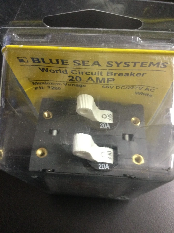 Blue Sea Systems WORLD CIRCUIT BREAKER 20amp OEM 2605 - Image 3 of 3