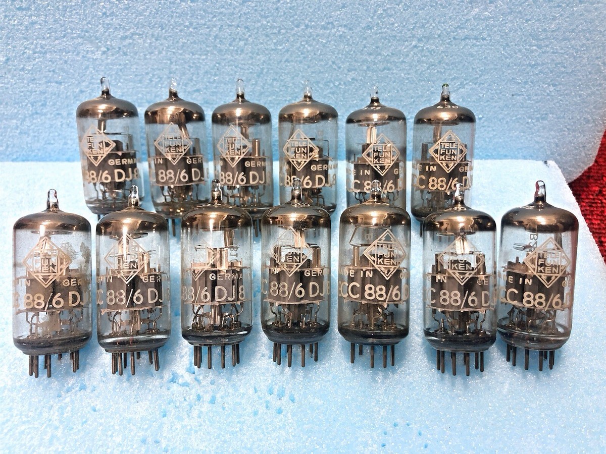 Telefunken ECC88 6DJ8 6922 NOS Tested Matched Pair Diamond Telefunken ECC88 6DJ8 6922 NOS Tested Matched Pair Diamond