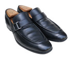 Ermenegildo Zegna Italy Black Leather Penny Loafer Slip On Dress Shoe SZ 9 — photo 3
