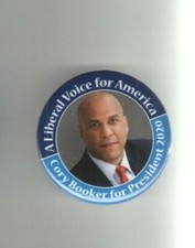 2020 pin CORY BOOKER pinback President Campaign Senator NJ Newark Mayor