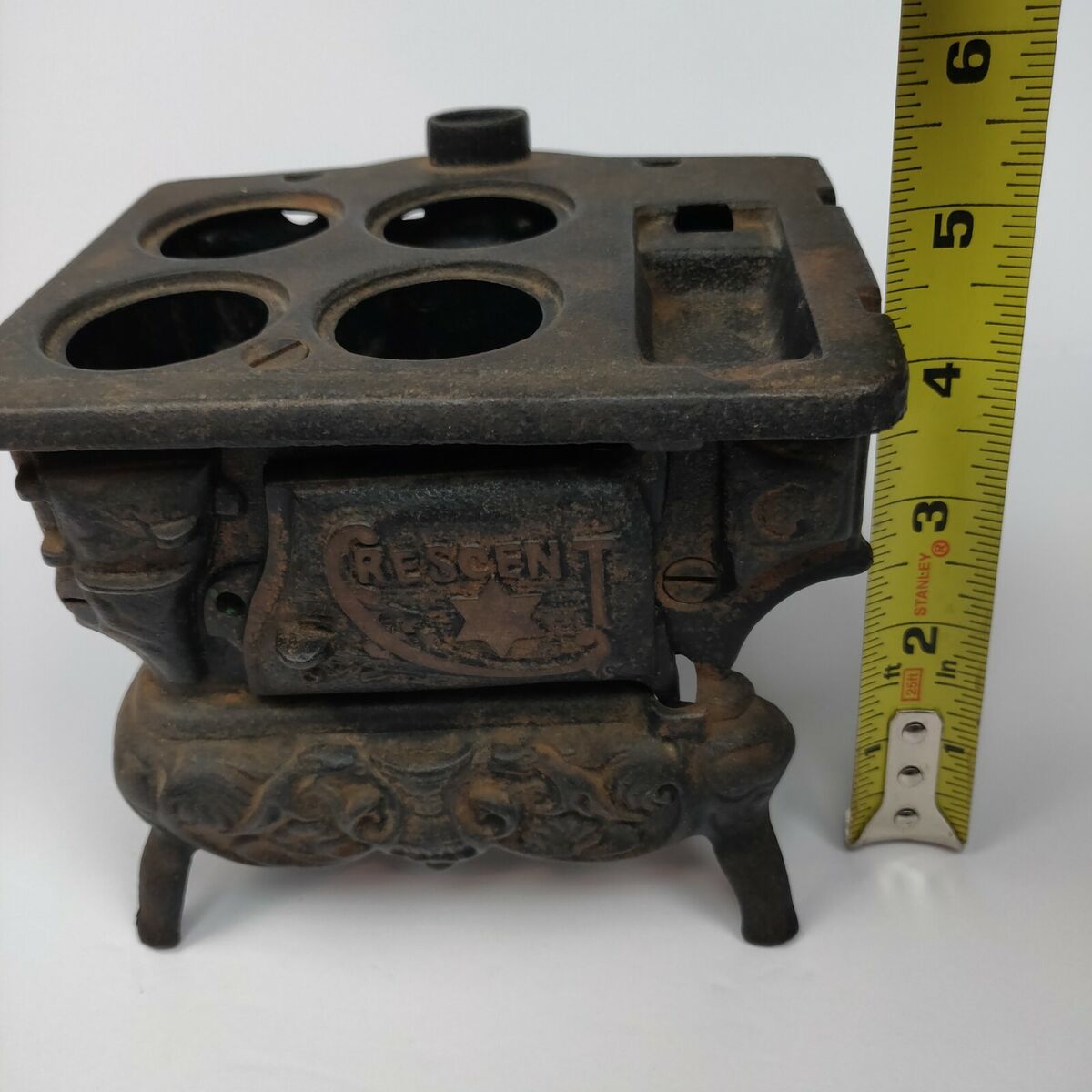 Cresent Vintage Cast Iron Wood Stove Miniature Salesman Cresent Vintage Cast Iron Wood Stove Miniature Salesman