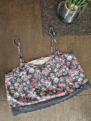abercrombie  Kids Top Gr. XL in Blumenmotiv schwarz, rot, grün, ohne Mängel,