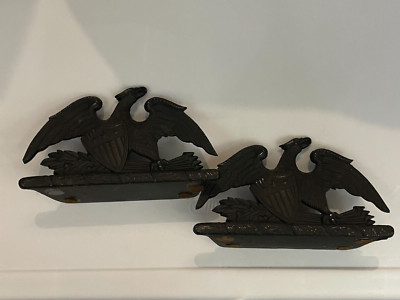 Vtg 1952 Virginia Metalcrafters Spread Eagle Cast Iron Bookends