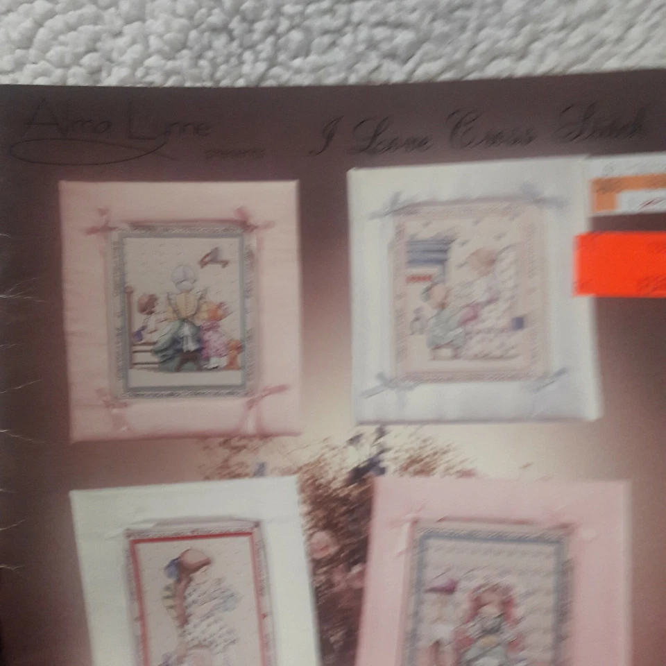 Vintage Alma Lynn Presents I Love Cross Stitch 7 Designs Booklet ALX-25 1984 - Image 2 of 4