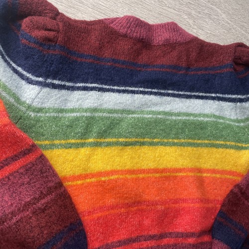 ZARA juniors Girls Rainbow 🌈 Puff Sleeve Sweater Size S - Picture 14 of 14