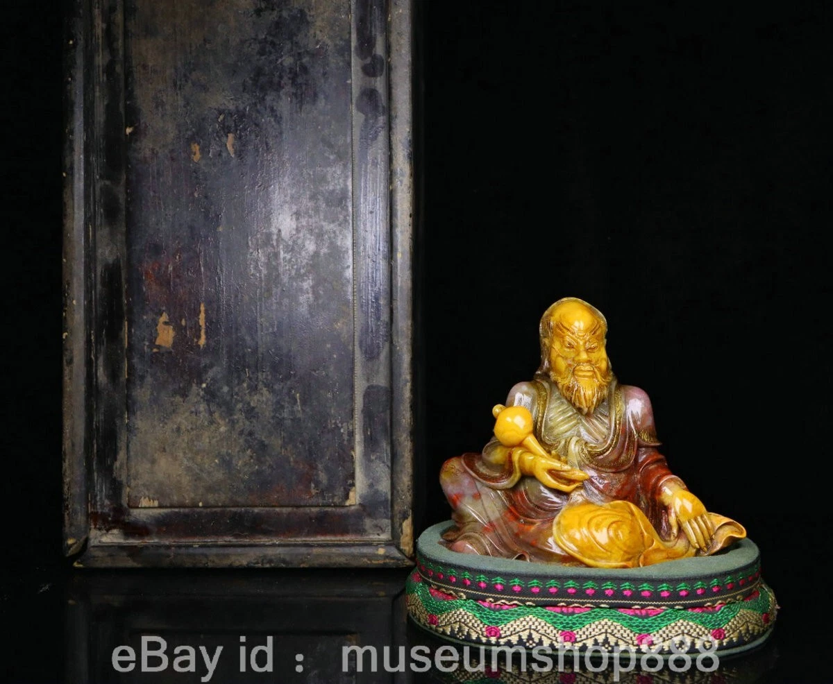 古董原始寿山石主中国风雕像、雕像| eBay