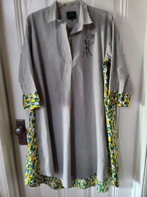 aimas dress loose fit cotton stripe dress size large