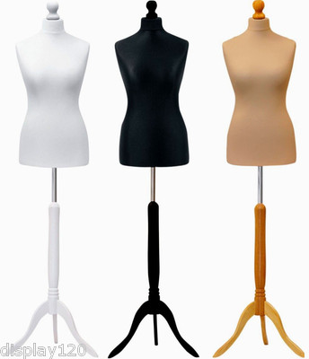 Buste Couture Femme Taille 40 Sur Trépied Bois Blanc - Mannequin Couture Professionnel