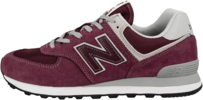 New Balance Herren 574v2 Core Sneaker, Rot Burgund, 3,5 UK