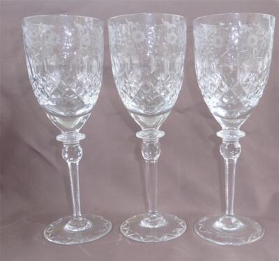 Lot of 3 7.75'' Wine Glasses Gallia by ROGASKA