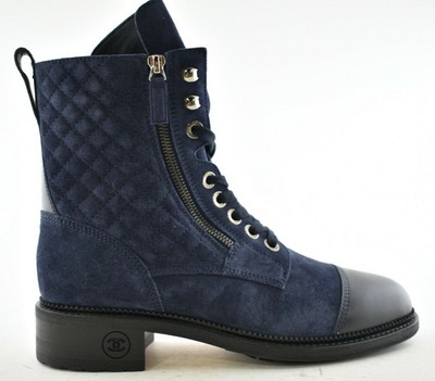 navy blue combat boots