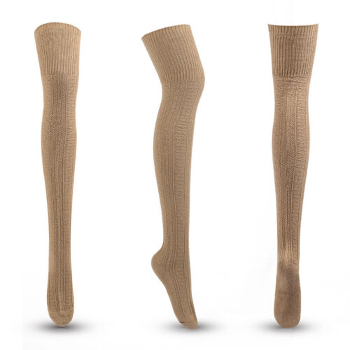 Frauen Winter Warme Gestrickte Socken Über Knie Lange Oberschenkel Hohe 〒 - Bild 20 von 21