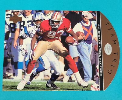 1996 Upper Deck - Team Trio #TT14 J.J. Stokes Football Card - 50% Off 6+ 2D
