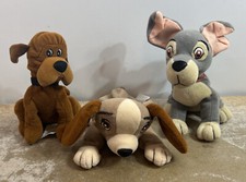 Disney Store Lady and the Tramp Lady Tramp  Trusty Bean Bag 8" Plush Lot Used