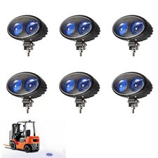 6Pack LED Forklift Lights, Safety Blue Fork Light Spot for Warehouse Warning 8W