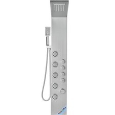 4 Shower Modes Wall-Mounted Shower Panel System Full Body Massage Jets with Hose