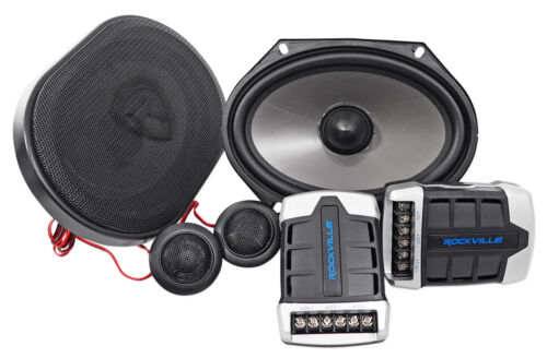 Pair Rockville RV68.2C 6x8 / 5x7 Component Car Speakers 900 Watts/170w RMS CEA - 第 1/8 張圖片