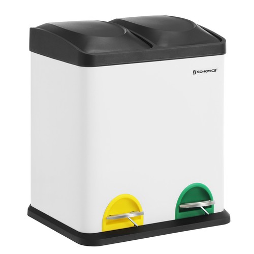 Mülleimer Abfalleimer Papierkorb Mülltrenner Recycling Treteimer Küche SONGMICS - Bild 16 von 40