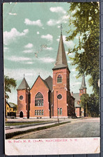Vintage Postcard 1911 St. Paul's M.E. Church Manchester New Hampshire