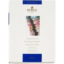 DMC Needlework Threads Color Card w/ Real thread
