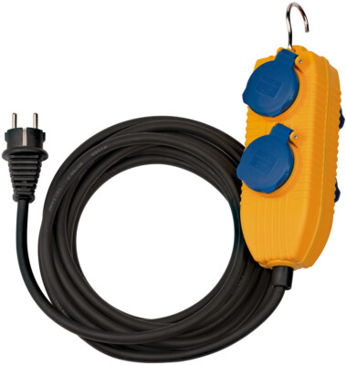 Brennestuhl Baustellen Verlängerungs Kabel IP54 mit Powerblock 10m H07RN-F3G1,5