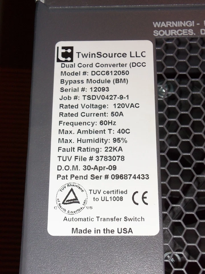 SISTEMA MÓDULO ELECTRÓNICO CONVERTIDOR DOBLE FUENTE DCC612050 DOBLE CABLE 50 AMP 120V Foto 3 de 3