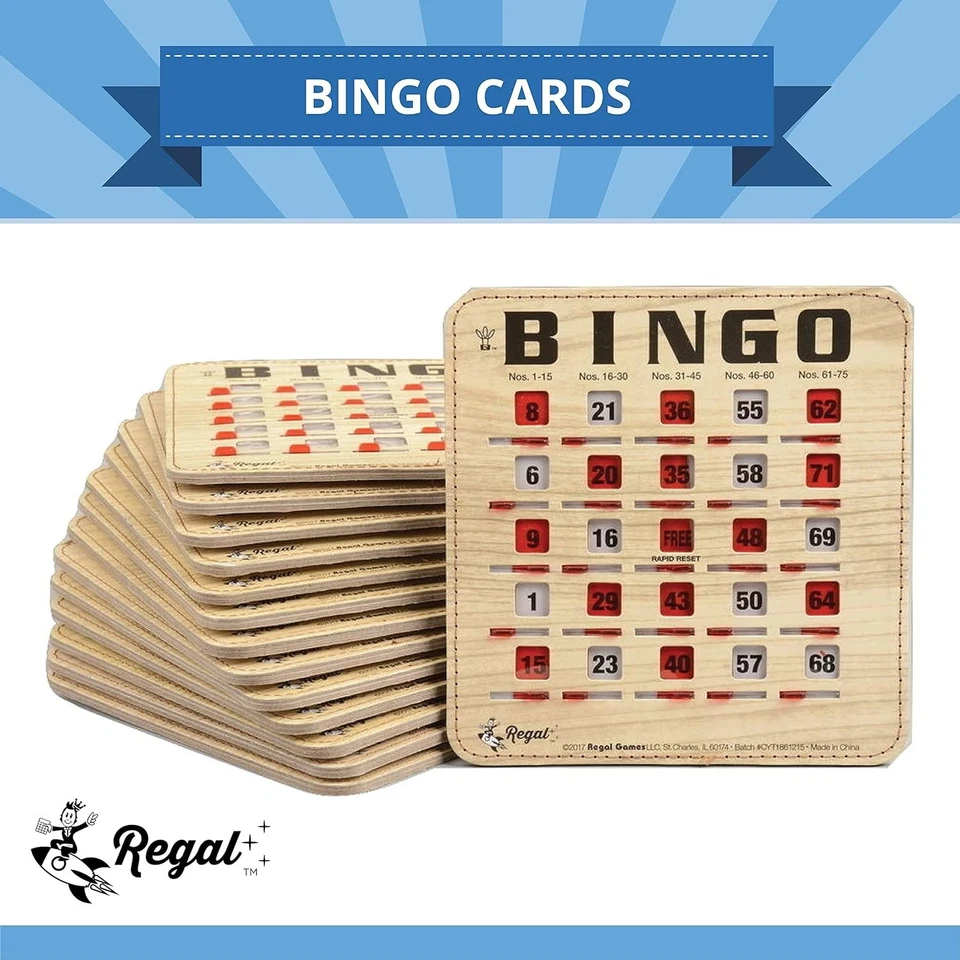 Woodgrain Bingo Cards - Sliding Windows, 50 Pack - Image 4 of 4
