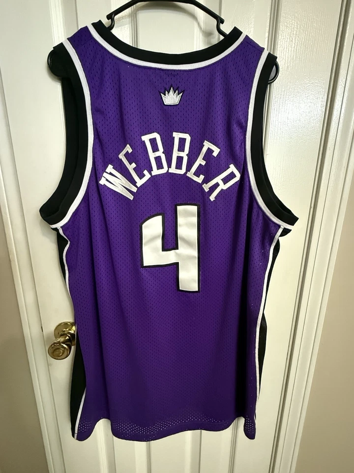 Camiseta costurada masculina vintage NBA Chris Webber Nike roxa Sacramento Kings XL +2 - Imagem 2 de 4