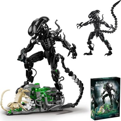 958 Teile Alien Monster Baustein Set - MOC Xenomorph Figur Modell - Bausatz zum Selbermachen