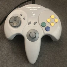 InterAct SuperPad 64 Colors Gray Yellow Green Blue Wired Controller Nintendo 64