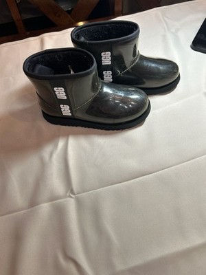 UGG Kids' Classic Clear Mini II Waterproof Boots Black Size 4