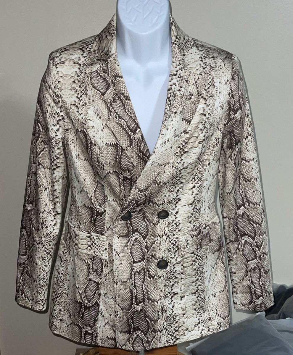 grey satin snake print blazer dress Grey satin snake print blazer dress from pretty